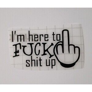 Adult humor Vinyl Decal chaos Sticker Window Laptop Decals 4 inch middle finger